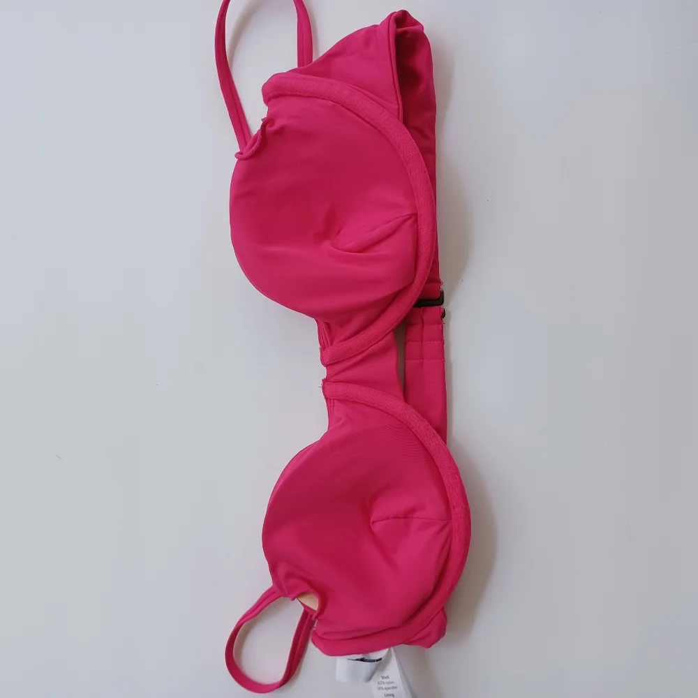 Andie The Bermuda Bikini Top Size M Women Underwired Adjustable Strap Scoop Neck